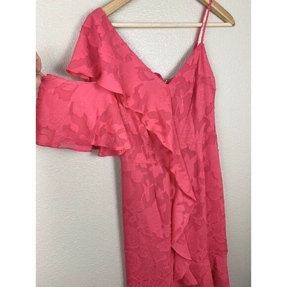 Cece Pink Floral Burnout Dress - Picture 3 of 6